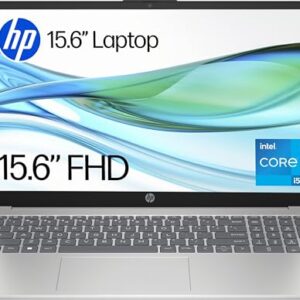 HP 15.6" Laptop | Intel Core i5 i5-1334U Processor | 16 GB RAM | 512 GB SSD | Intel Iris Xᵉ Graphics | FHD Display | Up to 9.75 hrs battery | Windows 11 | Dual Speakers | Natural Silver | 15-fd0072sa
